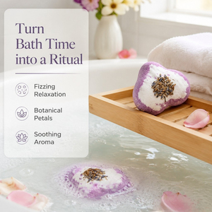 <span class=keywords><strong>Bombes</strong></span> de bain en forme de cœur en gros - Boules de bain hydratantes personnalisées avec fleurs séchées, 100g - Product Image 4