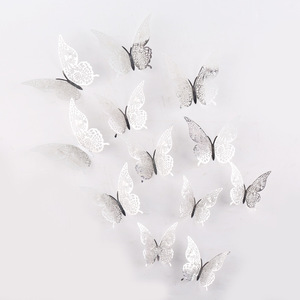 12 Piezas de Mariposas 3D Huecas para Decoración de Pasteles, Adornos para Cupcakes, Decoración de Paredes para Habitaciones Infantiles, Adornos de Mariposas Artificiales para Fiestas de Boda - Product Image 4