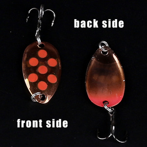 Cuillère à leurre brillant simulé 3.3cm 2.6g Attire les poissons micro-dimensionnés Tilapia Brochet Truite Bass Catfish Fishing Rivers Made ABS Material - Product Image 3