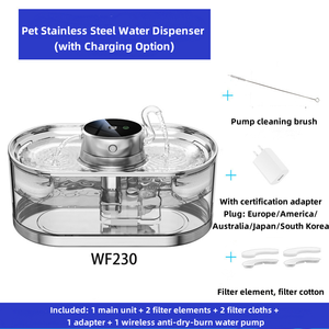 Bebedero Automático Inteligente <span class=keywords><strong>para</strong></span> Mascotas 2024, Recipiente de Acero Inoxidable, Inalámbrico, Recargable por USB, <span class=keywords><strong>para</strong></span> Perros y <span class=keywords><strong>Gatos</strong></span> - Product Image 4