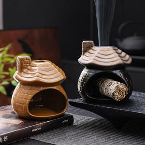 Brûleur à encens en céramique <span class=keywords><strong>de</strong></span> style péruvien, support créatif pour brûleur à <span class=keywords><strong>sauge</strong></span>, petit foyer mural, four d'aromathérapie, décoration d'intérieur - Product Image 2