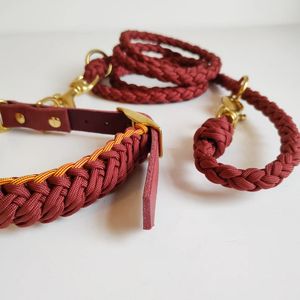 Collar personalizado de lujo con diseño personalizado, cadena LED para perros, arnés resistente para mascotas, paracord, macramé, Collar para perros, chaleco, conjunto de arnés - Product Image 4