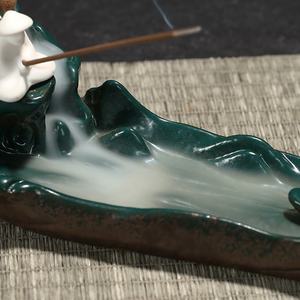 Quemador <span class=keywords><strong>de</strong></span> incienso <span class=keywords><strong>de</strong></span> reflujo <span class=keywords><strong>de</strong></span> cerámica y soporte <span class=keywords><strong>de</strong></span> palo multifunción para el hogar interior para madera <span class=keywords><strong>de</strong></span> agar sándalo <span class=keywords><strong>pesca</strong></span> hombre incienso - Product Image 2