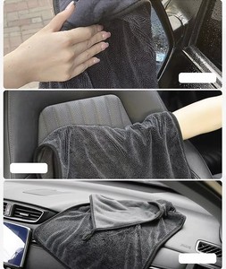 Toalla de Lavado de Autos de Microfibra Tejida al por Mayor, de Doble Cara, de Terciopelo Coral, Ecológica, Suave, de Secado Rápido, Absorbente de Agua, para Uso Doméstico - Product Image 6