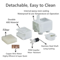 Pompe Hsbao fabricant d'usine DC 5V usb mini Submersible table caractéristique de l'eau fontaine à boire pour animaux de compagnie pompe de distribution d'eau