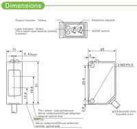 Sensor de Distancia Digital Fotoeléctrico Infrarrojo Akusense ELC-RM10N, Alcance de 10 m, Respuesta de Alta Velocidad, IP67, Grado Industrial, Salida NPN