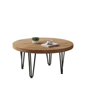 Dreamhause北欧の木製のコーヒーテーブルは居間の家具を組み合わせます日本の小さな円卓