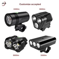 Lampe de vélo OEM 3600lm 20w à faisceau haut et bas, batterie externe, connexion par cordon d'alimentation, interrupteur externe, étanche IP66, en aluminium