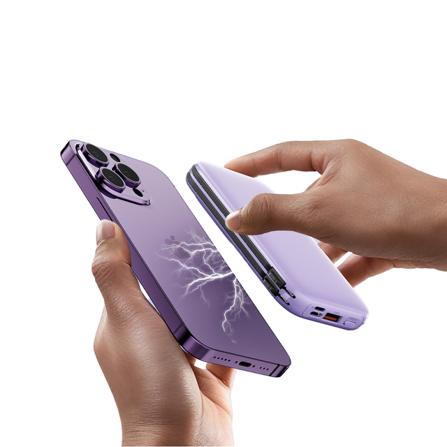 Super Fast 10000mAh Li-Polymer Portable Power Bank 15W Wireless Charging 20W Output Automatic Magnetic Adsorption Two Detachable
