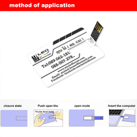 Carte de visite mémoire USB 2.0 impression couleur cadeau populaire publicité 8 Go clé USB en plastique clé USB 16 Go carte de crédit