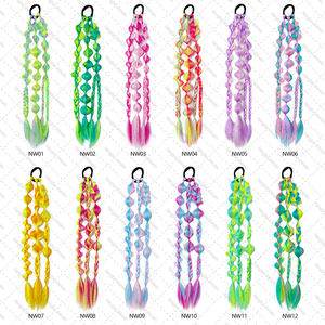 Wholesale 21inch Handmade Ombre <strong>Kids</strong> Synthetic Twist Bubble <strong>Braid</strong> Hairpieces Ponytail Box Jumbo <strong>Kids</strong> Hair <strong>Braids</strong> Extensions - Product Image 3