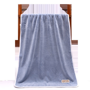 Vente en gros d'épaisseur séchage rapide absorbant bord blanc 80*150cm <span class=keywords><strong>550g</strong></span> Coral Fleece Grande <span class=keywords><strong>serviette</strong></span> <span class=keywords><strong>de</strong></span> <span class=keywords><strong>bain</strong></span> en microfibre - Product Image 2