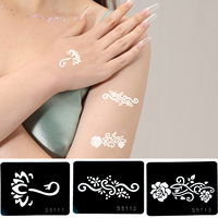 Usine personnalisé réutilisable petit corps tatouage peinture pochoirs luxe étanche main bras maquillage henné faux tatouage temporaire