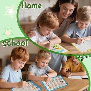 5 paquetes en 1 gran cuaderno mágico reutilizable con ranuras para práctica de escritura para niños, con 2 bolígrafos y 10 recambios, <span class=keywords><strong>libro</strong></span> de escritura con tinta que desaparece - Product Image 3