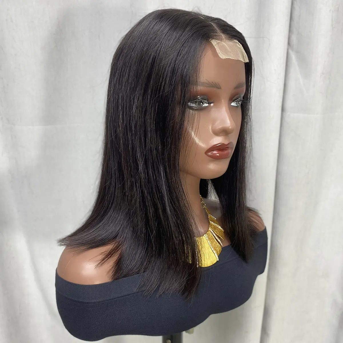 Affordable Wigs 2 by 6 kim k Lace Closure Bob Glueless Wigs Natural Black for Black Women Straight Deep Wave Best Deal RG Wig