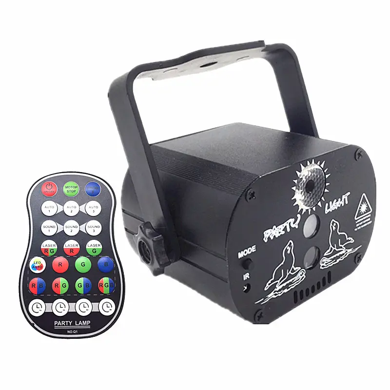 Mini proiettore di luce Laser 8W RGB Lazer Light DJ Disco Party Beam Lights con telecomando