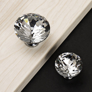 Fabrika özelleştirilmiş kristal kapı kolları dolap mobilyası kabin tutamakları şeffaflık elmas cam çekmece kolları - Product Image 4