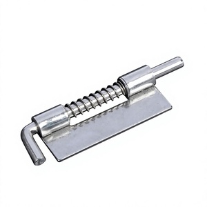 Bisagra de giro oculta para puerta de armario, izquierda/derecha, de hierro, moderna, con acabado galvanizado, ajustable y desmontable, con resorte. - Product Image 3