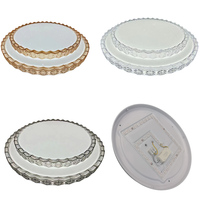 Plafonnier LED moderne en fer à double couche en forme de couronne, montage encastré, AC, indice de protection IP20, garantie de 2 ans, salon, couleur réglable