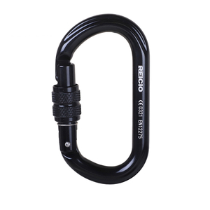 O ring 7075 aviation aluminum personalized rock climbing black carabiner with customizable LOGO and packaging