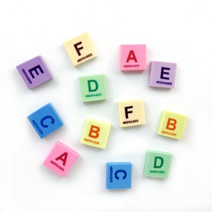 Juego de 6 Borradores de Goma con Diseño de Oficina, Papelería Creativa con Letras Inglesas A-F, Útiles Escolares - Product Image 5