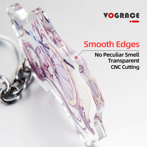 Yiwu Sản Xuất Acrylic Charms Bán Hot Nhà Máy Thiết Kế Thời Trang Khuyến Mại Keychain Giá Rẻ In Epoxy Key Chains - Product Image 2