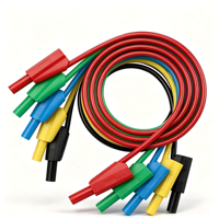 4mm Safety Male to Male Banana Plug Test Lead High Quality Brass Nickel Plated Test Cable for Multimeter Electronic Testing