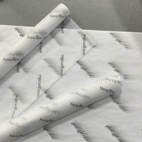 Kertas tisu pembungkus Hadiah butiran bambu Biodegradable Logo cetak kustom modis untuk pakaian sepatu