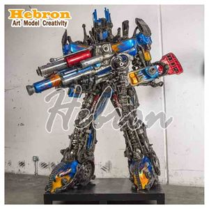 Escultura de Robot <span class=keywords><strong>2022</strong></span>, Metal Vintage, Hierro, Estilo Steampunk, Robot Punk de Hierro, Artesanía Metálica, Decoración de Bar de Estilo Antiguo - Product Image 5