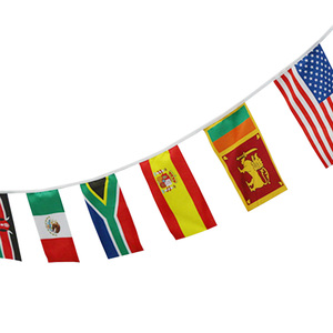 Polyester Rectangular Small <strong>String</strong> <strong>Flags</strong> for Festival Party Sports Promotion Decoration - Product Image 5