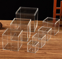 Présentoir carré de boîte de rangement acrylique Transparent pour l'emballage de fleur de bonbon de biscuit de cadeaux de souvenir pour l'usage alimentaire
