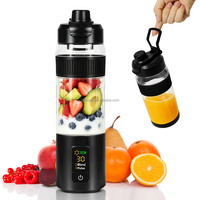 Beste Kwaliteit 6000mAh USB Oplaadbare Elektrische Sapcentrifuge 18000RPM Draagbare Sapblender 600ml 2-in-1 Smoothies Mixer voor Camper Auto