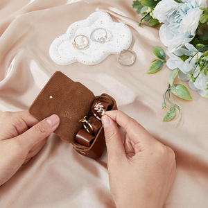 Boîte à alliances en cuir PU pour <span class=keywords><strong>mariage</strong></span>, boîte à alliances pour collier de chien, boîte à alliances de fiançailles, boîte de rangement pour alliances de <span class=keywords><strong>mariage</strong></span> - Product Image 4