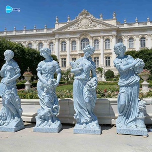 Estatuas de mármol blanco de las cuatro estaciones, estilo griego, para decoración de jardín. - Product Image 4