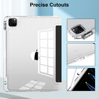 Nouvel arrivage étui triple pliable en cristal transparent pour iPad Pro 13 pouces M5 2025 8e génération tablette acrylique dur PC couverture arrière