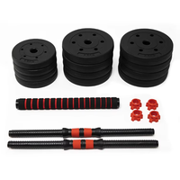 Ensemble de musculation de haute qualité BYS pour la maison, haltères ergonomiques antidérapants réglables en fer avec plaques de poids en PVC