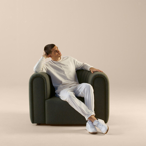 Sofá ligero y moderno de tela de terciopelo para sala de estar, muebles de lujo de un asiento, nuevo - Product Image 2