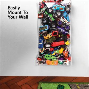 खिलौना कारों के लिए ऐक्रेलिक दीवार भंडारण आयोजक डिस्पेंसर और राक्षस ट्रकों के लिए प्रदर्शित रैक - Product Image 4