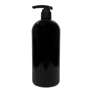 Bouteille de shampoing noire vide 1 litre 1000ml récipient de l'après-shampoing en <span class=keywords><strong>plastique</strong></span> bouteille en <span class=keywords><strong>plastique</strong></span> de lavage du corps - Product Image 1