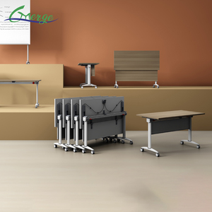 Alta qualità pieghevole moderna scrivania in metallo con ruote ufficio ospedale appartamento tavolo di formazione per la scuola sala conferenze uso - Product Image 2