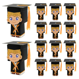 Nueva Caja <span class=keywords><strong>de</strong></span> Regalo <span class=keywords><strong>de</strong></span> Papel Reciclado Autoarmable para Fiestas <span class=keywords><strong>de</strong></span> Graduación <span class=keywords><strong>de</strong></span> Niños y Niñas, Decoraciones <span class=keywords><strong>con</strong></span> Borlas, Caja para <span class=keywords><strong>Dulces</strong></span>, Caramelos y Velas - Product Image 5