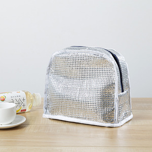 Bolsa térmica aislada para el almuerzo, para viajes, picnic, estudiantes, color gris - Product Image 3