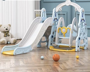Toboggans d'intérieur populaires pour enfants avec balançoires en plastique, jouets de location pour fêtes, équipement de terrain de jeux - Product Image 2