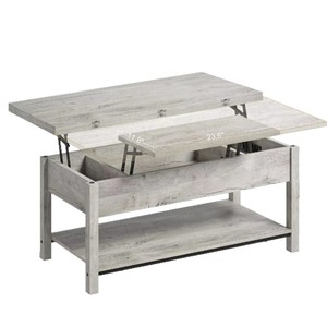 Mesa de centro moderna minimalista de madera con altura ajustable, mesa multifuncional para espacios pequeños. - Product Image 5