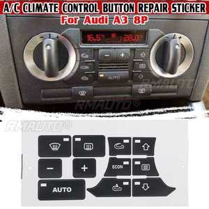 Pegatina de Reparación para Botón de Aire Acondicionado de Consola Central de Coche A3 8P para Audi A3 8P, Adhesivos de Reparación para Interruptor de Climatización, Decalques para Corregir la Apariencia Desagradable - Product Image 1