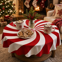 Joyeux Noël et Bonne Année – Nappe en polyester écologique et durable, taille et couleur personnalisables, lavable, décoration intérieure pour mariage