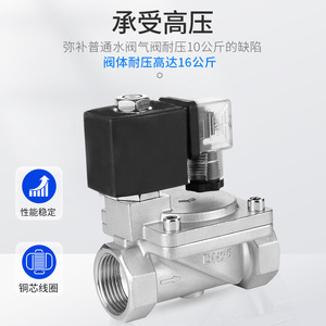 Vanne Solénoïde en Acier Inoxydable DN40 AC 220V pour Eau et Gaz, Usage Industriel, Haute Résistance à la Pression - Product Image 3