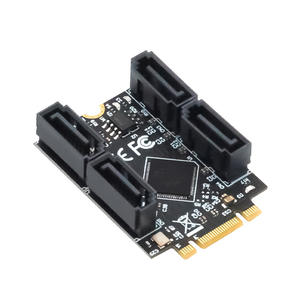 Tarjeta adaptadora <span class=keywords><strong>M</strong></span>.<span class=keywords><strong>2</strong></span> B + <span class=keywords><strong>M</strong></span> KEY NVMe a 4 puertos SATA 3,0 Tarjeta de expansión NAS Synology Adaptador de expansión de disco duro para computadora de escritorio - Product Image 2