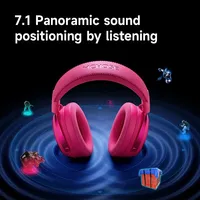 Casque de jeu sans fil MCHOSE X9 pour e-sport, triple mode 2.4G, suppression active du bruit, haut-parleurs dynamiques, pour ordinateur de bureau