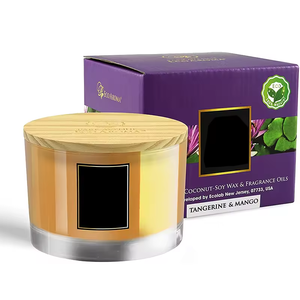 Bocaux ronds en verre blanc personnalisés pour la fabrication de bougies pour la Saint-Valentin Bougies décoratives - Product Image 1